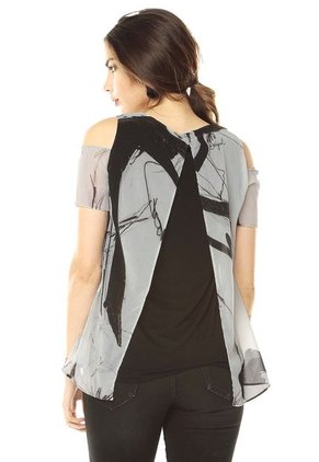 Blusa Negra-Blanca Desigual