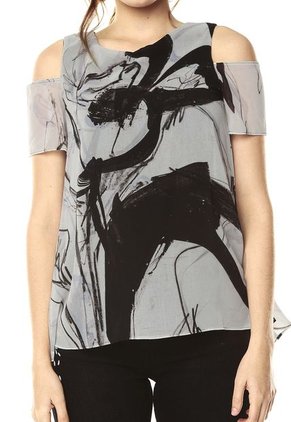 Blusa Negra-Blanca Desigual