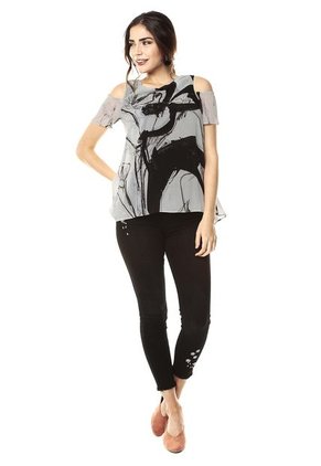 Blusa Negra-Blanca Desigual