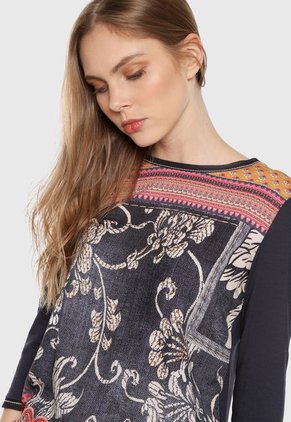 Blusa Azul-Multicolor Desigual