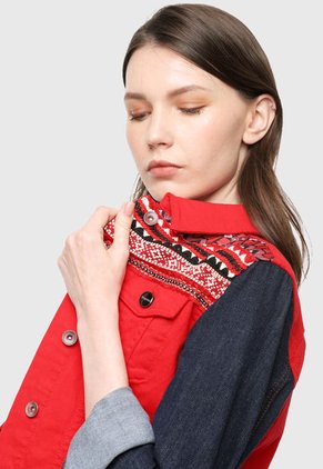 Chaqueta Rojo-azul-Blanco Desigual