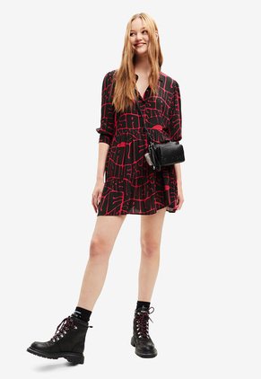 Vestido Negro-Rojo Desigual