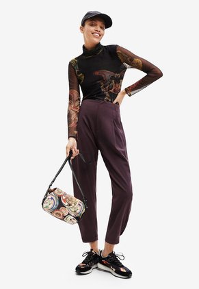 Camiseta Manga Larga Negro Multicolor Desigual