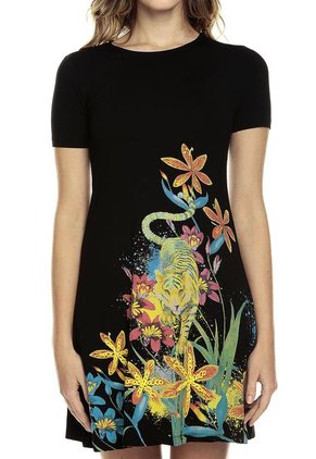 Vestido Negro Desigual