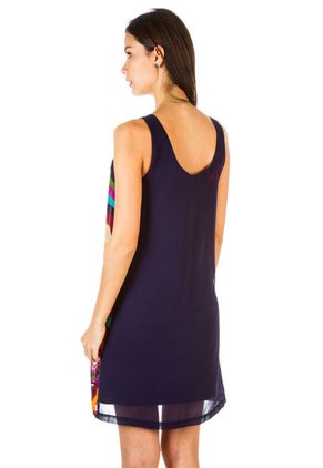 Vestido Azul Oscuro Desigual