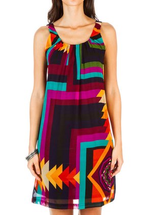 Vestido Azul Oscuro Desigual