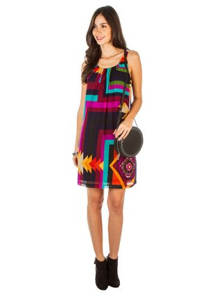 Vestido Azul Oscuro Desigual