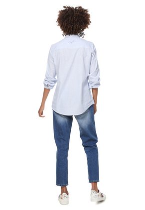 Camisa Azul-Blanco Desigual