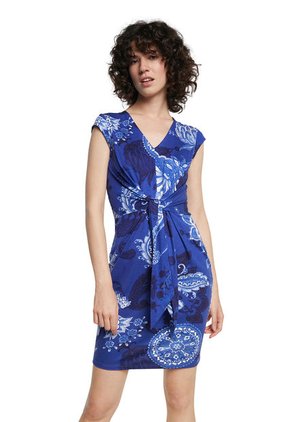 Vestido Azul-Blanco Desigual