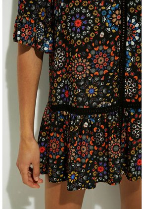 Vestido Negro-Multicolor Desigual