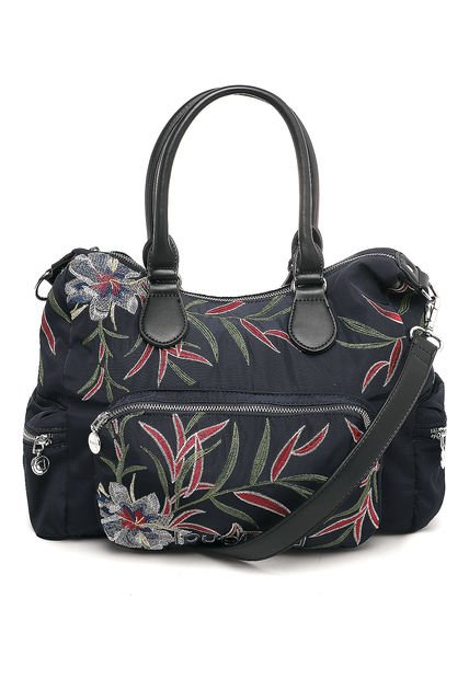 bolso azul marino desigual