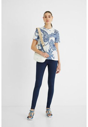 Camiseta Blanco-Azul Desigual