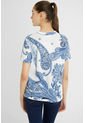 Camiseta Blanco-Azul Desigual de Desigual