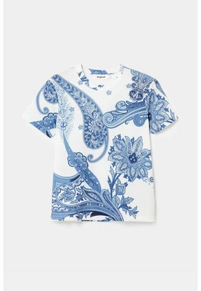 Camiseta Blanco-Azul Desigual