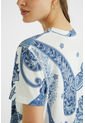 Camiseta Blanco-Azul Desigual de Desigual
