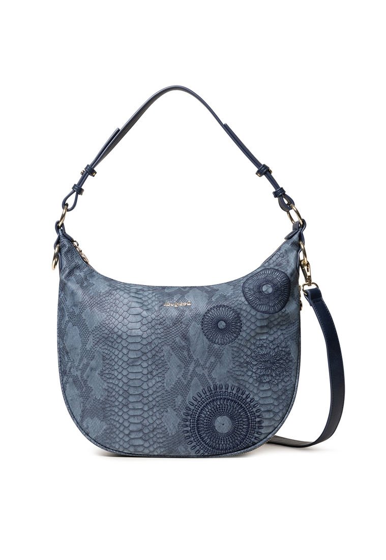 bolso azul marino desigual