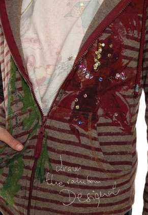 Chaqueta Café-Vinotinto Desigual