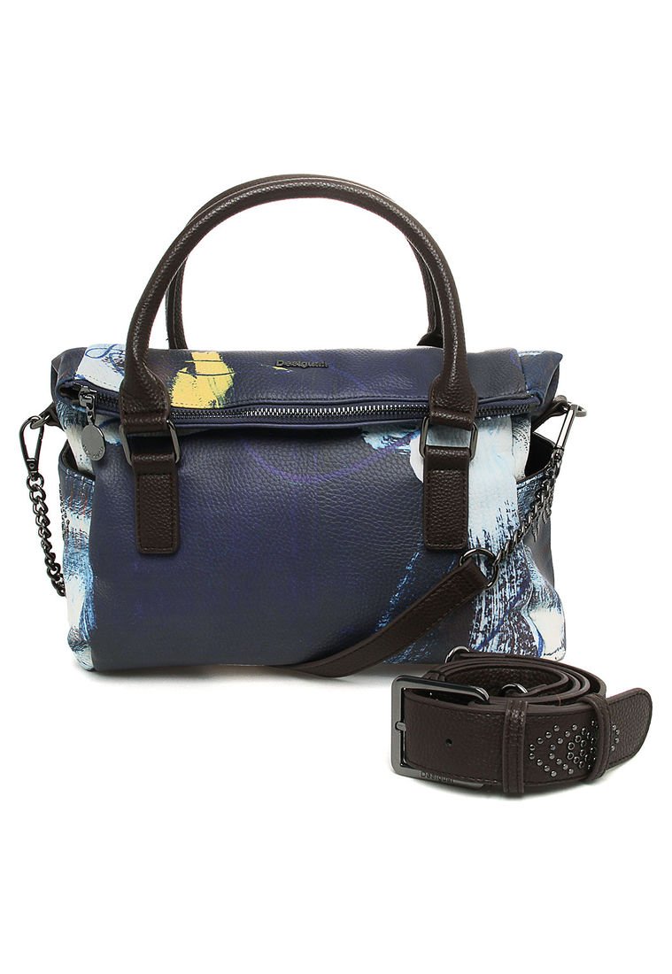 bolso azul marino desigual