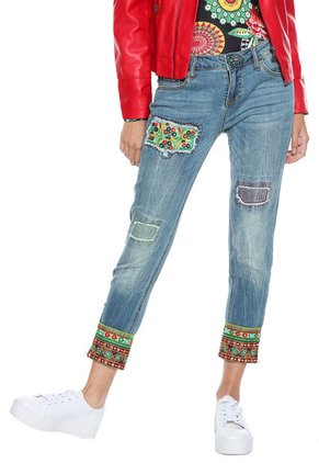 Jean Azul-Multicolor Desigual