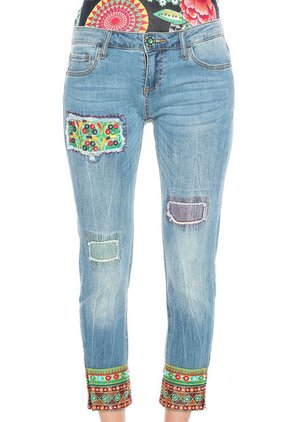 Jean Azul-Multicolor Desigual