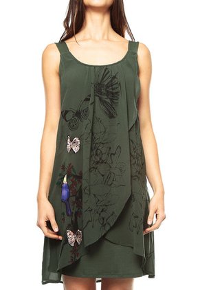 Vestido Verde Desigual