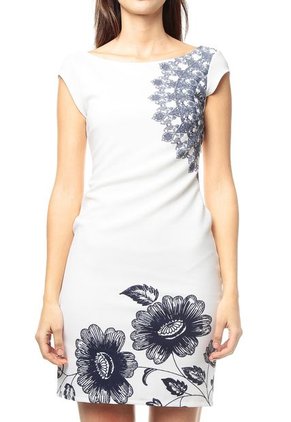 Vestido Blanco Hueso Desigual