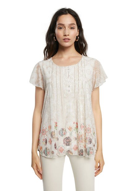 Blusa Blanco-Multicolor Desigual
