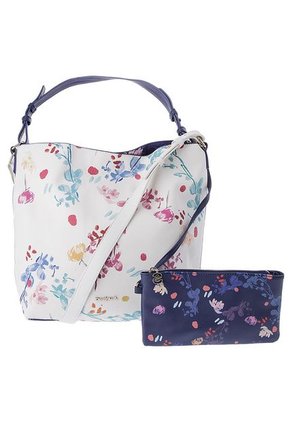 Bolso Blanco Hueso-Azul Navy Desigual