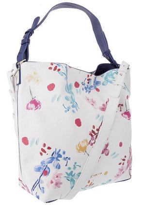 Bolso Blanco Hueso-Azul Navy Desigual