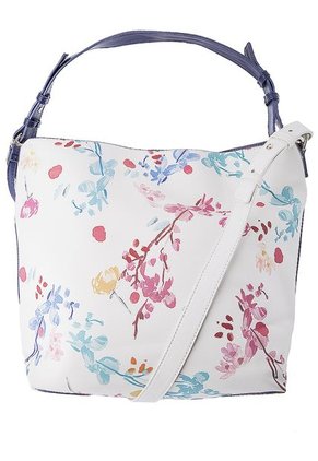 Bolso Blanco Hueso-Azul Navy Desigual