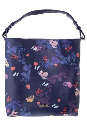 Bolso Blanco Hueso-Azul Navy Desigual