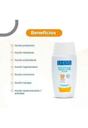 Dh Prot Solar Aqua Care Con Color Frasco 50 Ml