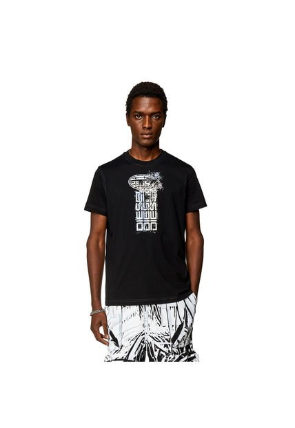 Diesel Camiseta Manga Corta Para Hombre T-Diegor-K68 Camiseta Diesel