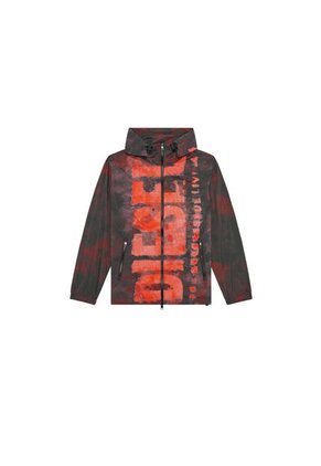 Diesel Chaqueta Rompe Vientos Para Hombre J-Warrett-Logo-Logo Diesel