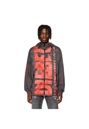 Diesel Chaqueta Rompe Vientos Para Hombre J-Warrett-Logo-Logo Diesel