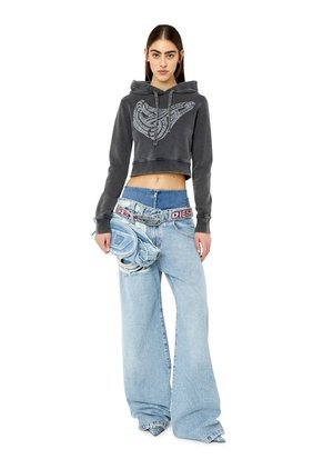 Diesel Buzo Hoodie Cerrado Para Mujer F-Slimmy-Hood-G1 Diesel