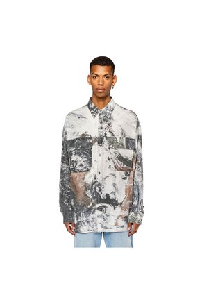 Diesel Camisa Manga Larga Para Hombre S-Dewny-Cmf Diesel