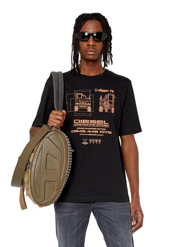 Diesel Camiseta Manga Corta Para Hombre T Just Slits G1 288043 Diesel