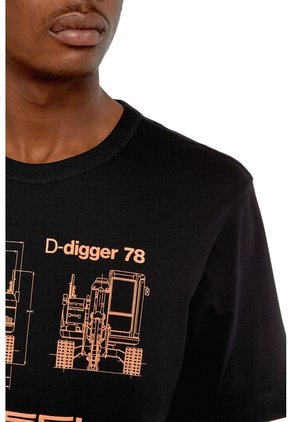Diesel Camiseta Manga Corta Para Hombre T Just Slits G1 288043