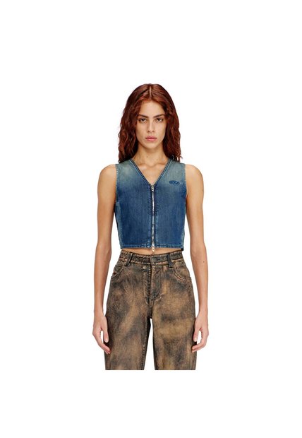 Diesel Camiseta Manga Sisa Para Mujer De-Meio-S Tank Top Diesel