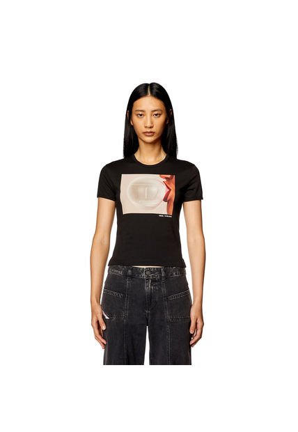 Diesel Camiseta Manga Corta Para Mujer T-Uncutie-Long-N7 Diesel