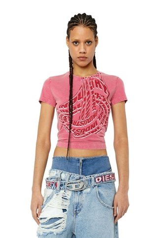 Diesel Camiseta Manga Corta Para Mujer T-Slidart Diesel Diesel