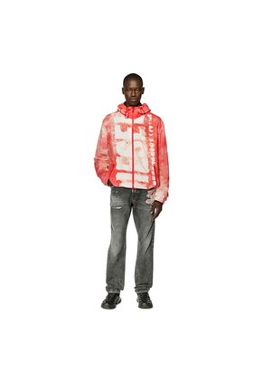 Diesel Chaqueta Rompe Vientos Para Hombre J-Warrett-Logo-Logo Diesel