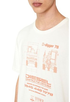 Diesel Camiseta Manga Corta Para Hombre T Just Slits G1 288043