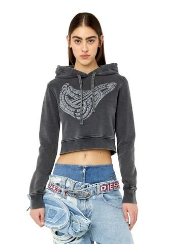 Diesel Buzo Hoodie Cerrado Para Mujer F-Slimmy-Hood-G1 Diesel Diesel