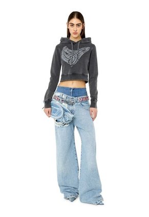 Diesel Buzo Hoodie Cerrado Para Mujer F-Slimmy-Hood-G1 Diesel