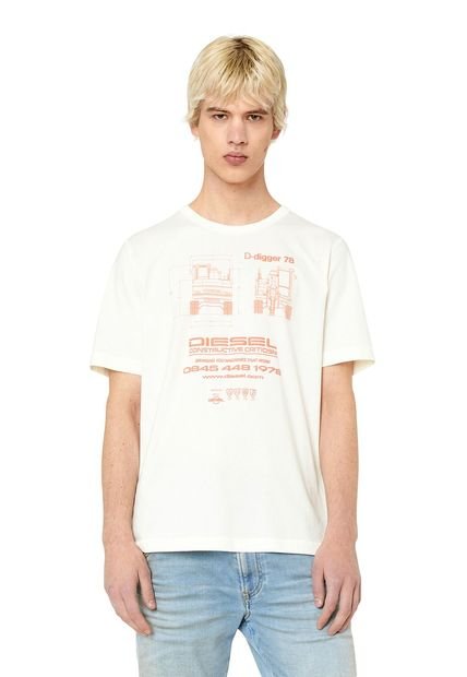 Diesel Camiseta Manga Corta Para Hombre T Just Slits G1 288043