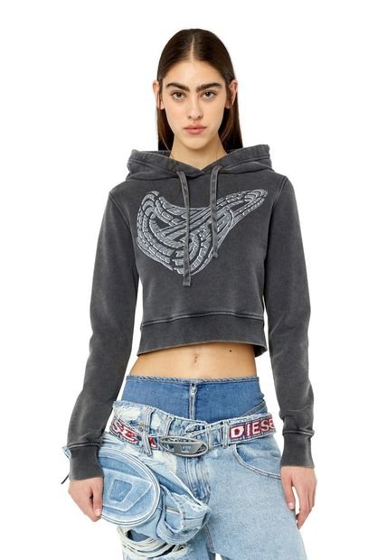 Diesel Buzo Hoodie Cerrado Para Mujer F-Slimmy-Hood-G1 Diesel