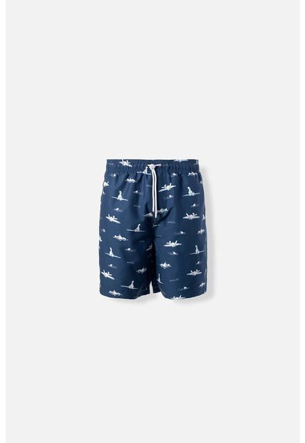 Pantaloneta De Baño De Los Simpson Con Cordón Azul Para Hombre M