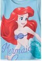 Camiseta De La Sirenita Manga Corta Azul Para Niña 2T A 5T 4T de Disney